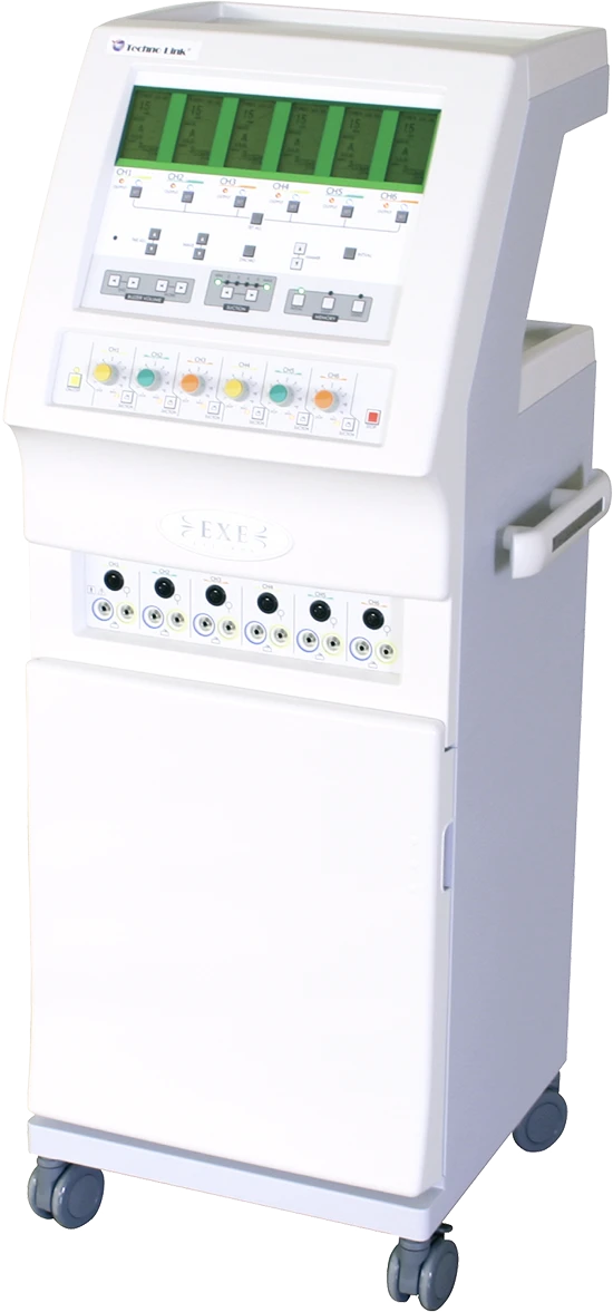 当院で使用している低周波治療器「エグゼトロン606」（テクノリンク社製）
